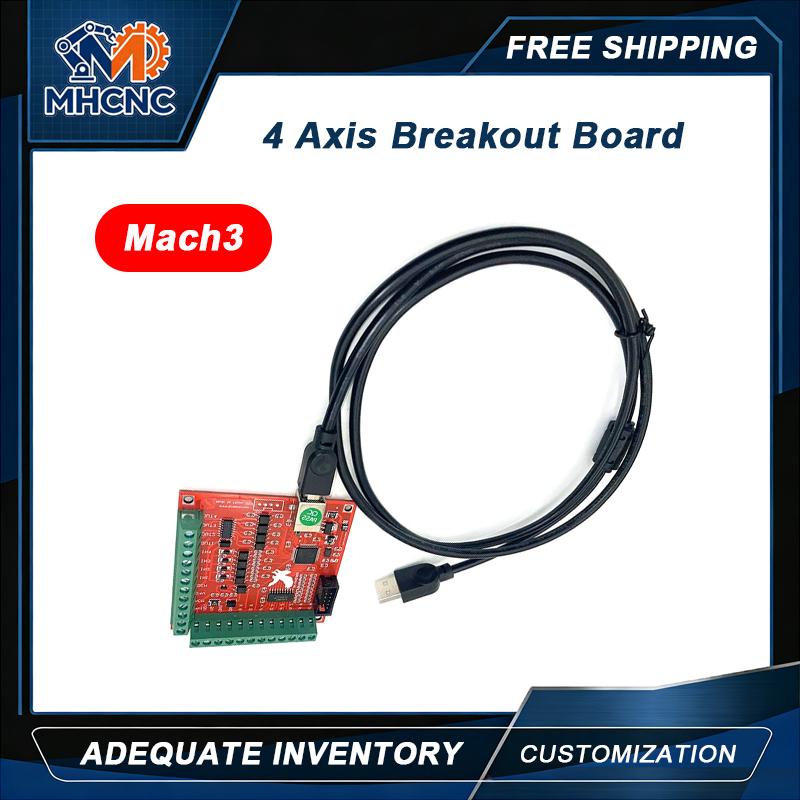Breakout Board Mach3 - لوحة تحكم CNC رباعية المحاور MHCNC