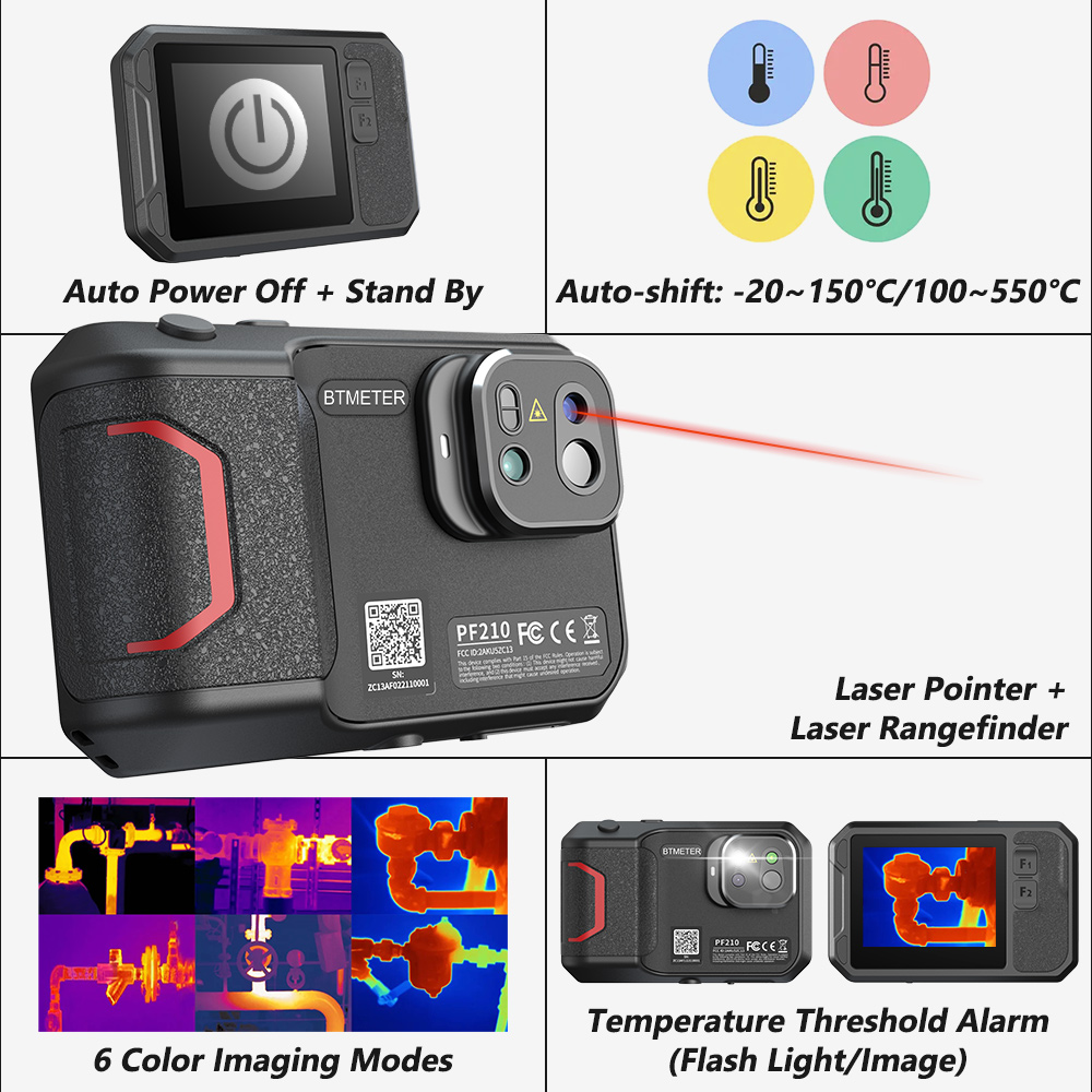 Industrial Laser Guide - كاميرا حرارية محمولة باليد 256x192 -20