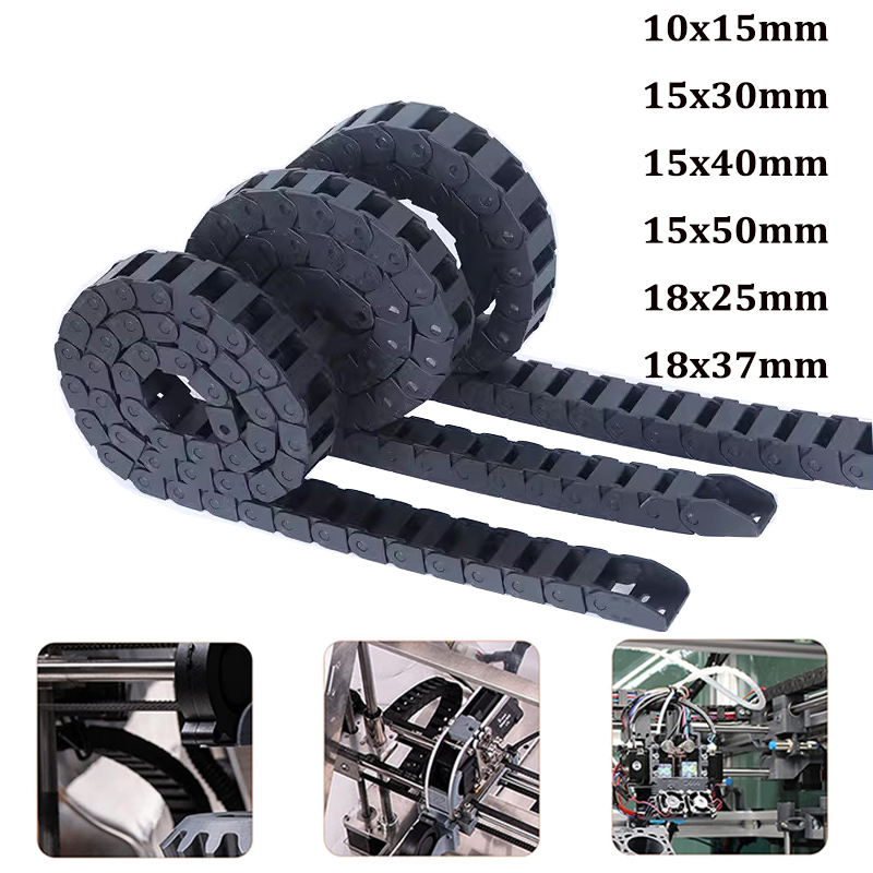 سلسلة كابلات 10×15 ملم، 15×30  - مراجعة Drag Chain Cnc وسعره