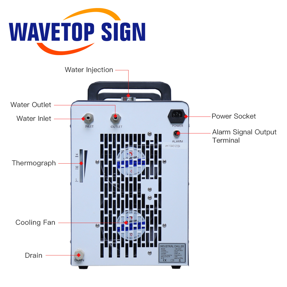 مبرد مياه صناعي WaveTopSign CW - مراجعة Industrial Laser Engraver وسعره